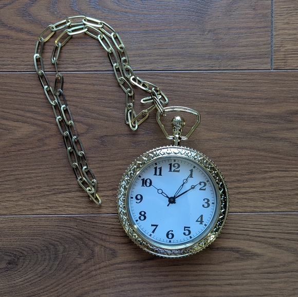 Costume Cosplay Gold Tone Pocket Watch OS - Picture 2 of 7